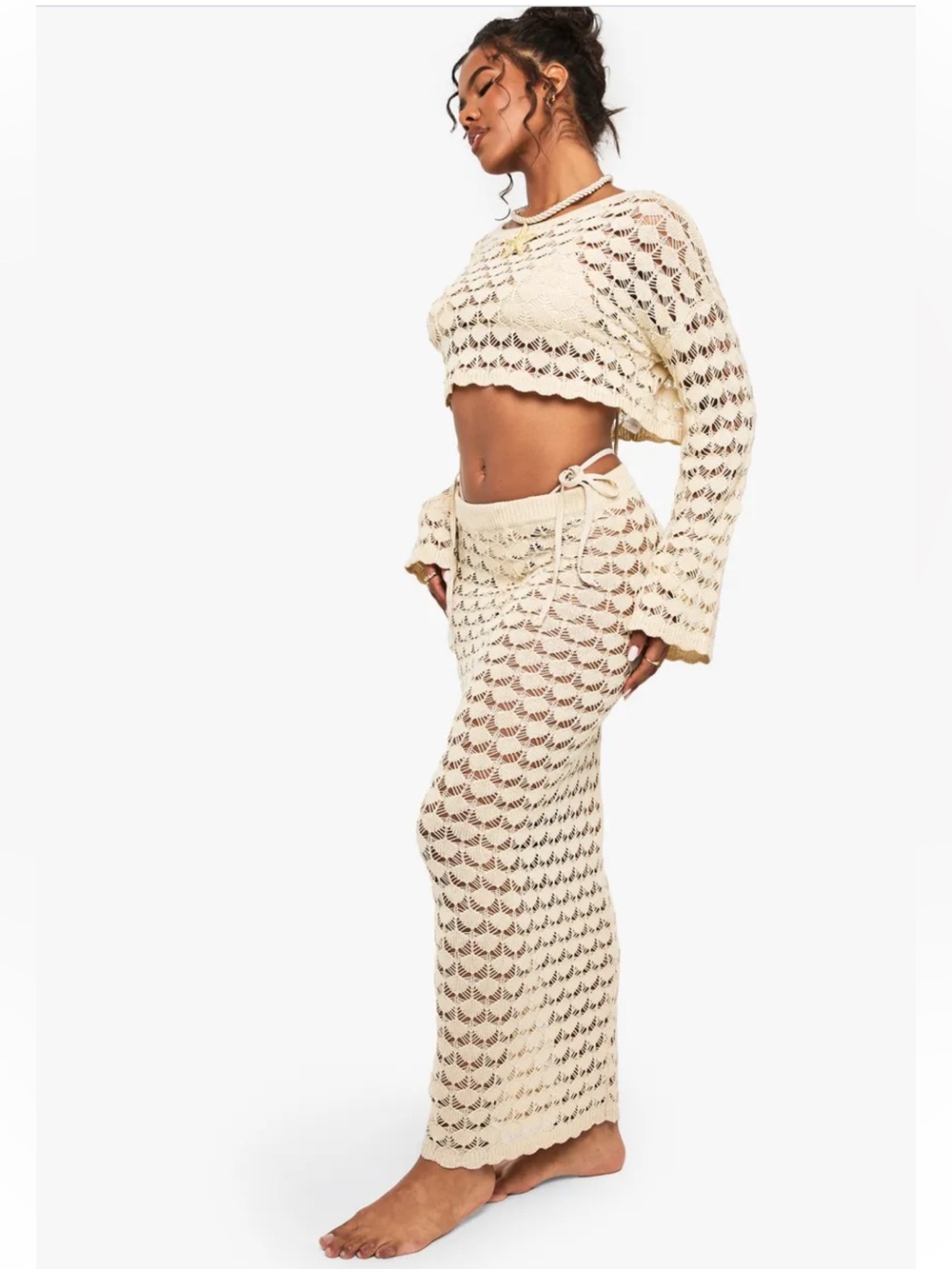 Boohoo Crochet Beach Top - Picture 3 of 3